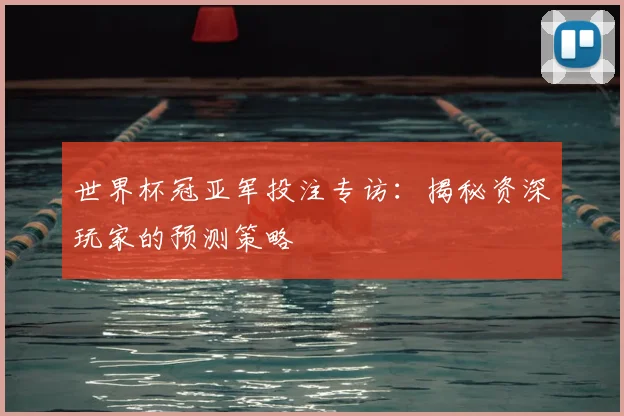 世界杯冠亚军投注专访:揭秘资深玩家的预测策略