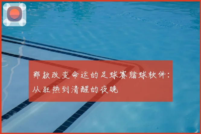 那款改变命运的足球赛赌球软件：从狂热到清醒的夜晚